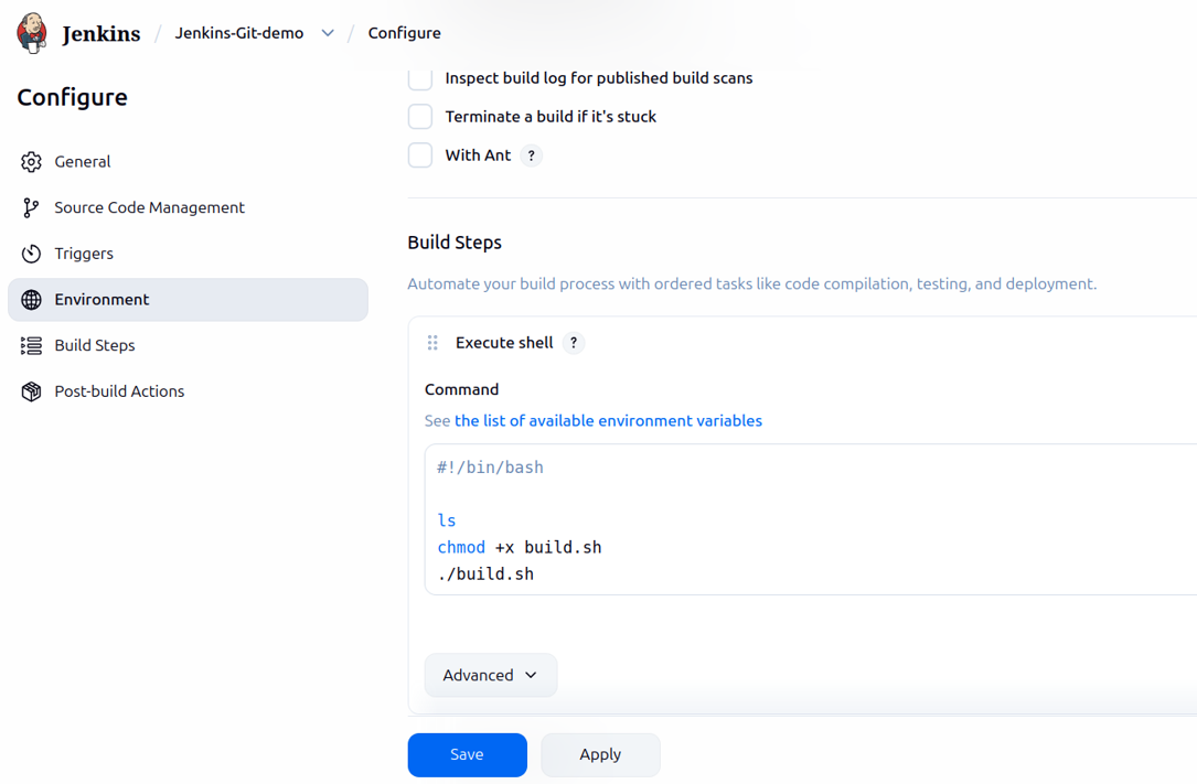 Jenkins Bash Commands